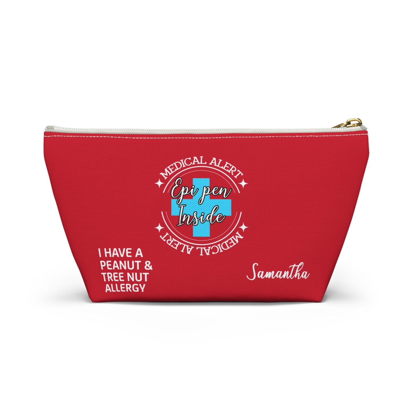 Personalized Medical Alert Epi Pen Pouch for Peanut and Tree Nut Allergy Samantha Emergency Allergy Kit for School Travel