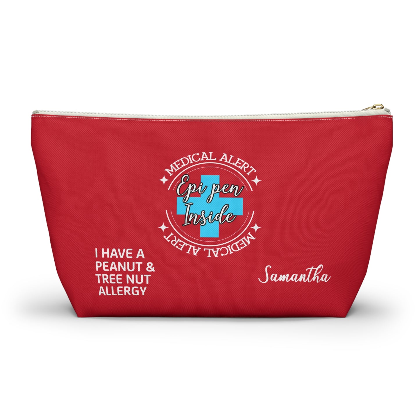 Personalized Medical Alert Epi Pen Pouch for Peanut and Tree Nut Allergy Samantha Emergency Allergy Kit for School Travel