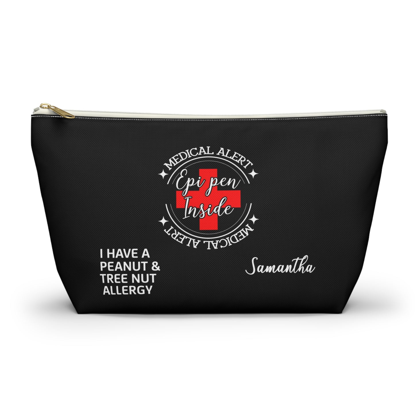Personalized Medical Alert EpiPen Pouch for Peanut and Tree Nut Allergy Samantha Emergency Allergy Kit Travel Organizer