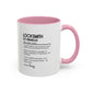 Custom Locksmith Dictionary Mug, Funny Key Wrangler Mug, Personalized Coffee Cup Gift for Locksmith, Punny Tradesman Mug
