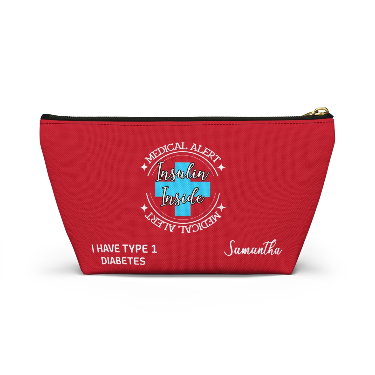 Personalized Medical Alert Insulin Pouch for Type 1 Diabetes Samantha Insulin Storage Emergency Diabetes Kit Travel School Ready