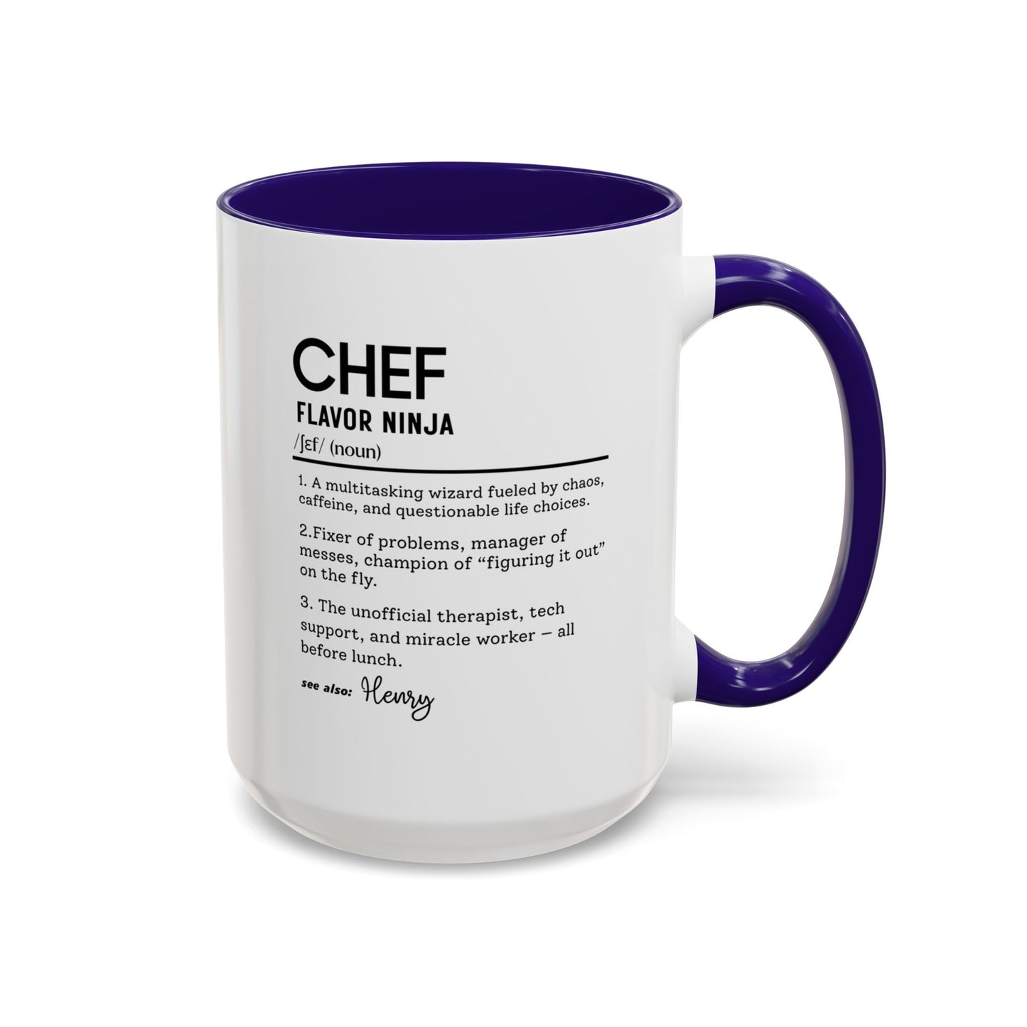Funny Chef Mug, Custom Culinary Gift, Personalized Cooking Mug, Kitchen Humor Cup, Foodie Definition Mug, Colorful Mugs (11oz, 15oz)
