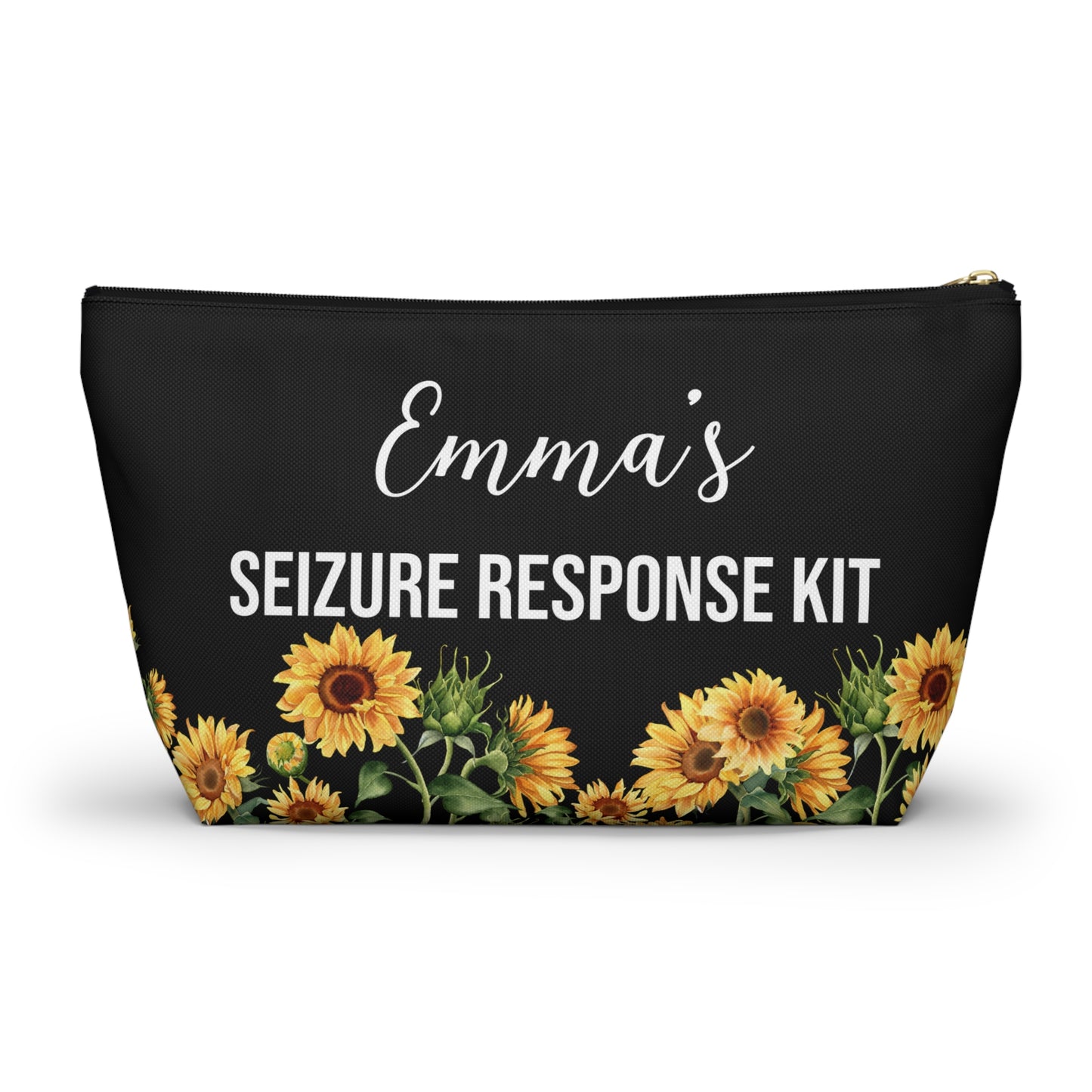 Seizure Response Kit Personalized Medical Alert Pouch for Epilepsy Emergency Meds Supplies Safety Travel Bag with Name Option