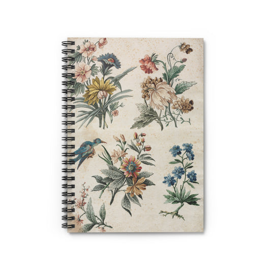 Personalized Flower Journal Book, Custom Floral Notebook with Name, Gift for Her, Cute Writing Journal, Garden Lover Gift, Memory Book