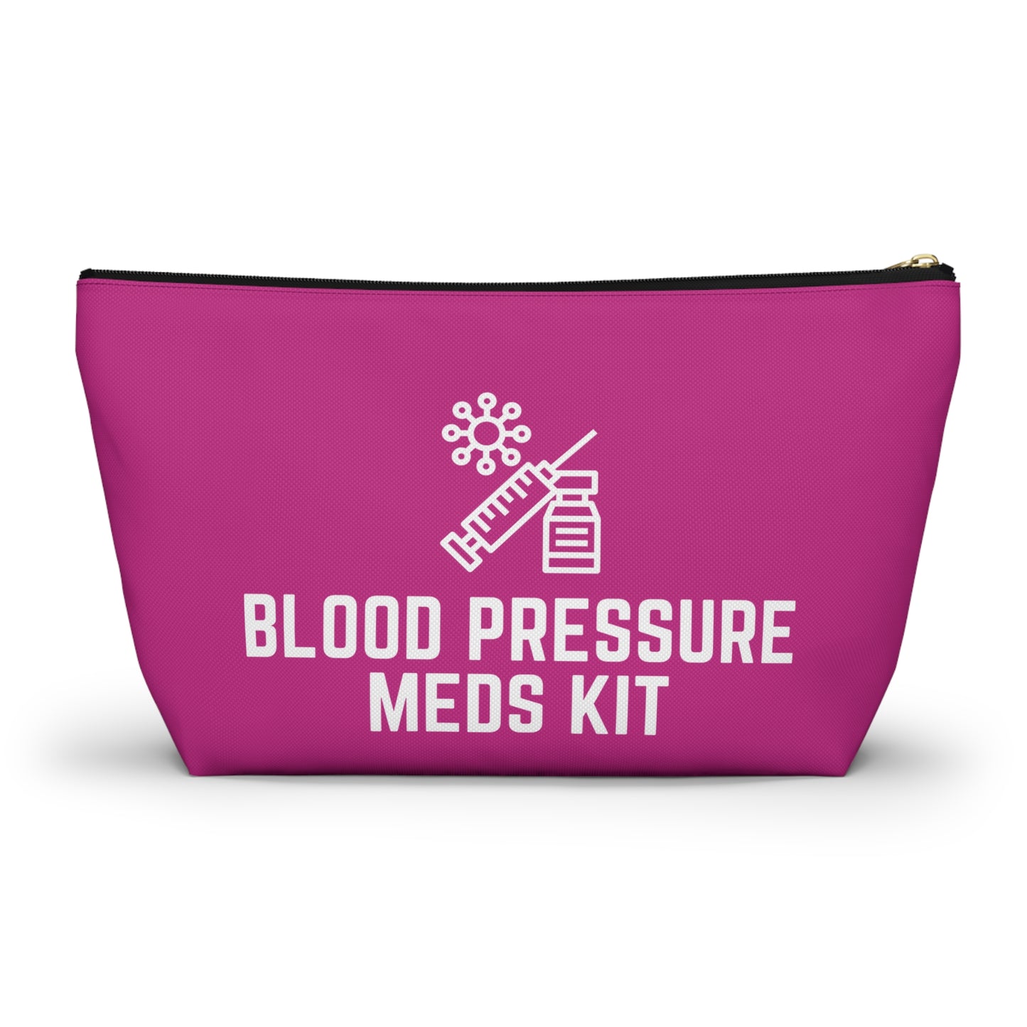 Personalized Blood Pressure Meds Kit Pouch for Daily Medication Storage Travel Organizer for Hypertension and Health Essentials