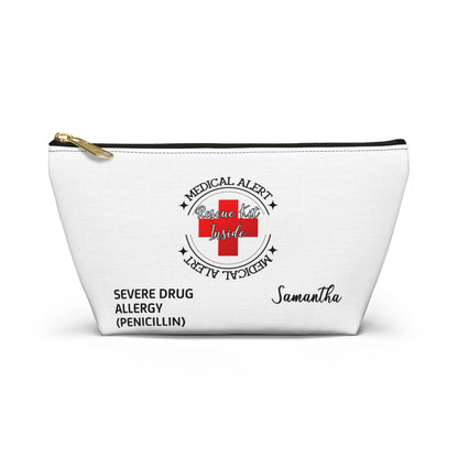 Personalized Medical Alert Rescue Kit Pouch for Samantha - Severe Penicillin Allergy