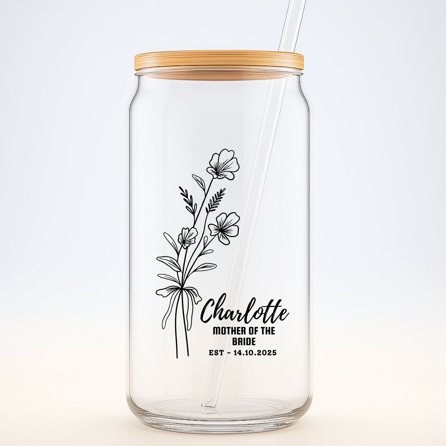 Personalized Mother of the Bride Sipper, Bride Mom Gift, Wedding Party Sipper, Wedding Keepsake, Custom Wedding Gift, 16oz Cup