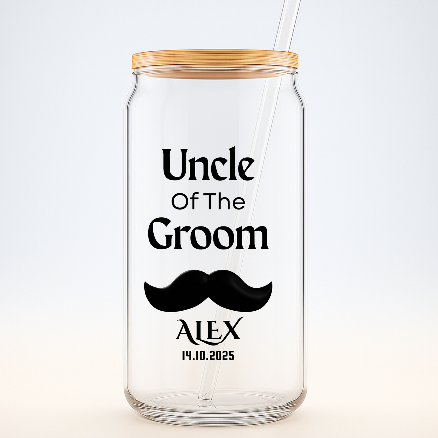 Uncle of the Groom Sipper, Personalized Wedding Sipper, Groom Uncle Gift, Custom Family Gift, Wedding Day Keepsake, 16oz Cup