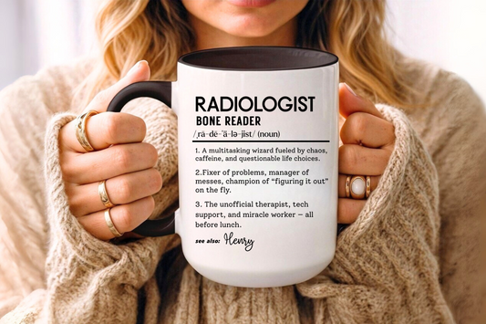 Custom Radiologist Mug, Funny Radiology Gift, Radiologist Definition Mug, Personalized Coffee Cup, Colorful Mugs (11oz, 15oz)