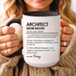 Architect Mug, Funny Architect Gift, Dream Builder Mug, Personalized Coffee Cup, Construction Humor Mug, Architect Office Cup
