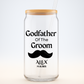 Godfather of the Groom Sipper, Personalized Wedding Gift, Custom Godfather Sipper, Groom Godparent Gift, Wedding Keepsake Cup, 16oz