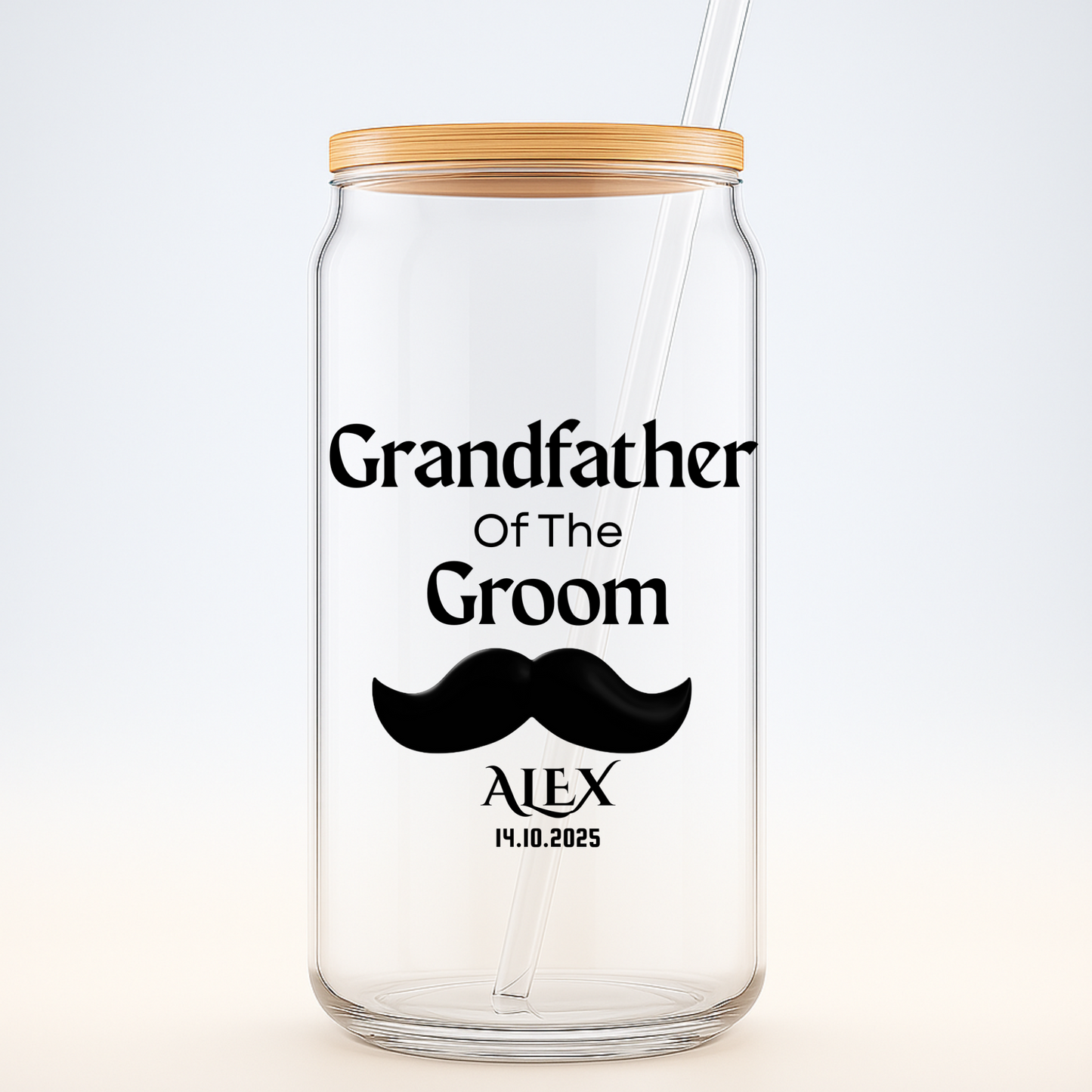 Grandfather of the Groom Sipper, Personalized Wedding Gift, Custom Grandpa Sipper, Groom Grandfather Gift, Wedding Keepsake, 16oz Cup