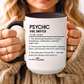 Custom Psychic Dictionary Mug, Funny Vibe Sniffer Coffee Mug, Spiritual Gift for Intuitive Souls, Colorful Mugs 11oz 15oz