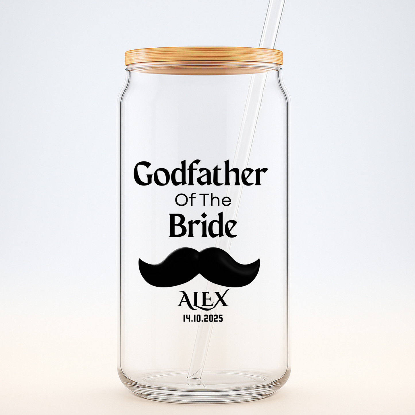 Godfather of the Bride Sipper, Personalized Wedding Gift, Custom Godfather Sipper, Bride Godparent Gift, Wedding Keepsake Cup, 16oz