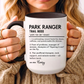 Custom Park Ranger Mug, Funny Nature Gift, Ranger Definition Mug, Personalized Hiking Mug, Colorful Mugs (11oz, 15oz), Forest Lover Cup