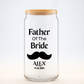 Father of the Bride Sipper, Custom Wedding Sipper, Personalized Father Gift, Bride Dad Gift, Wedding Day Keepsake Cup, 16oz