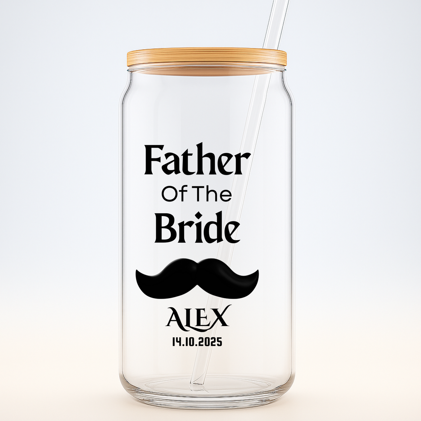 Father of the Bride Sipper, Custom Wedding Sipper, Personalized Father Gift, Bride Dad Gift, Wedding Day Keepsake Cup, 16oz
