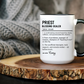 Custom Priest Dictionary Mug, Funny Blessing Dealer Mug, Universal Definition Mug Gift for Priest, Religious Gift Idea, Faith Leader Cup