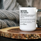 Model Dictionary Mug, Funny Pose Warrior Mug Gift, Personalized Runway Star Coffee Cup, Colorful Mugs (11oz, 15oz)