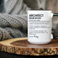 Architect Mug, Funny Architect Gift, Dream Builder Mug, Personalized Coffee Cup, Construction Humor Mug, Architect Office Cup