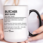 Custom Butcher Dictionary Mug, Funny Meat Slayer Coffee Cup, Personalized Kitchen Gift for Butchers, Colorful Mugs (11oz, 15oz)
