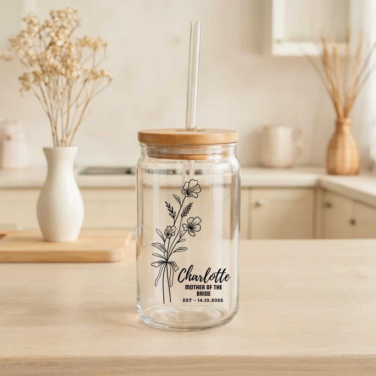 Personalized Mother of the Bride Sipper, Bride Mom Gift, Wedding Party Sipper, Wedding Keepsake, Custom Wedding Gift, 16oz Cup