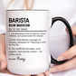 Funny Barista Mug, Bean Magician Gift, Coffee Shop Worker Mug, Espresso Lover Cup, Personalized Cafe Mug, Latte Artist Gift