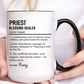 Custom Priest Dictionary Mug, Funny Blessing Dealer Mug, Universal Definition Mug Gift for Priest, Religious Gift Idea, Faith Leader Cup