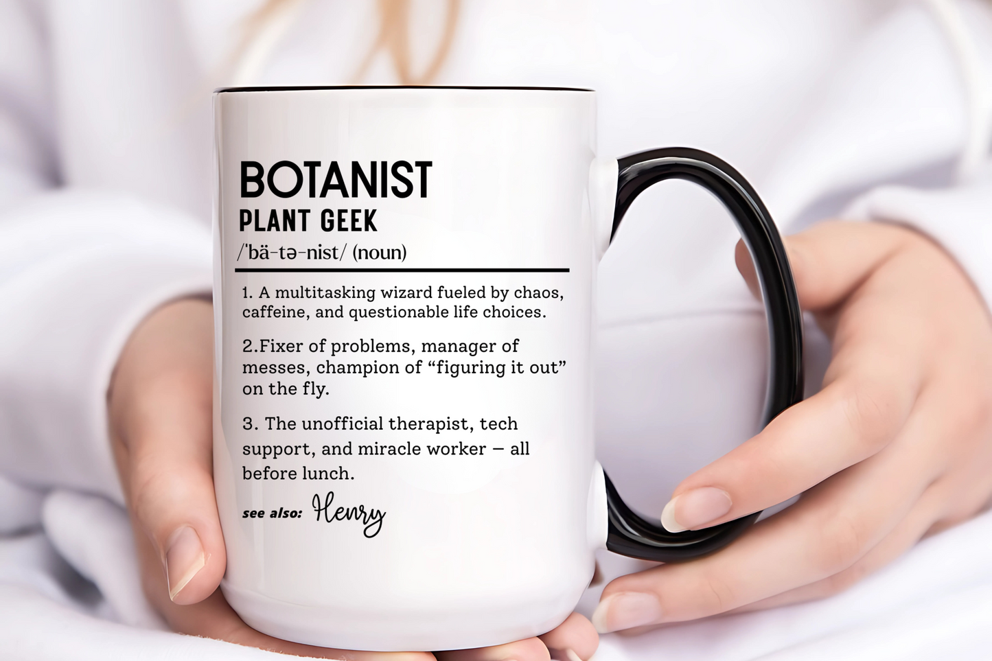 Funny Botanist Mug, Plant Geek Dictionary Mug, Custom Botanical Gift, Nature Lover Coffee Cup, Colorful Mugs (11oz, 15oz), Plant Nerd Mug