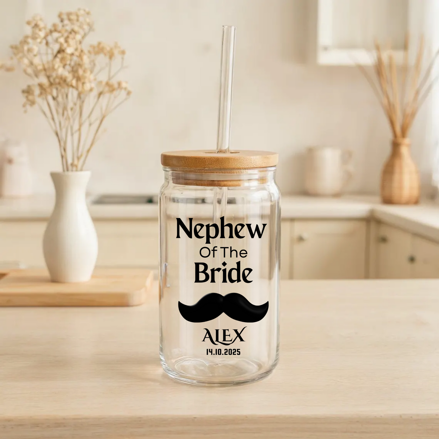 Nephew of the Bride Sipper, Personalized Wedding Gift, Custom Nephew Sipper, Bride Family Gift, Wedding Keepsake, Ring Bearer Cup, 16oz