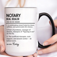 Custom Notary Mug, Funny Legal Gift, Notary Definition Mug, Personalized Office Coffee Cup, Colorful Mugs (11oz, 15oz), Law Office Mug