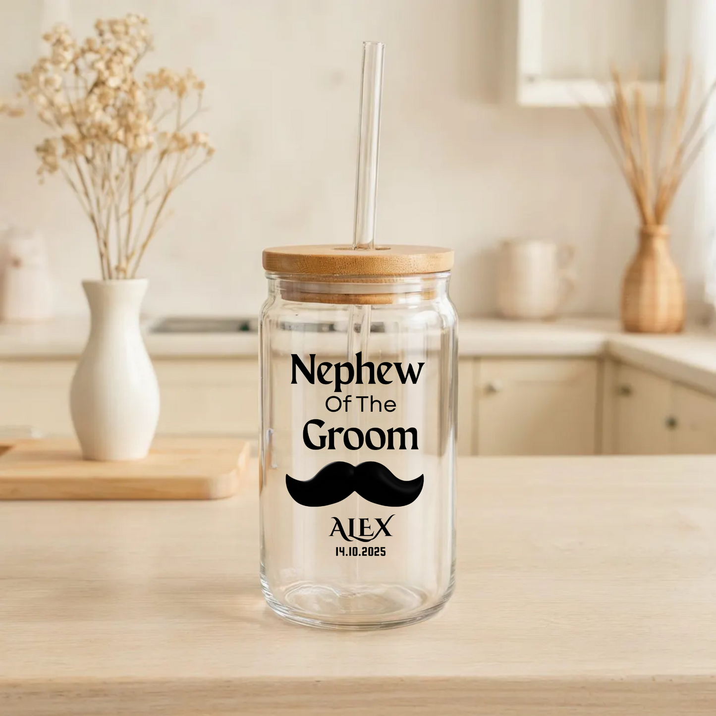 Nephew of the Groom Sipper, Personalized Wedding Gift, Custom Nephew Sipper, Groom Family Gift, Wedding Keepsake, Ring Bearer Cup, 16oz