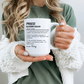 Custom Priest Dictionary Mug, Funny Blessing Dealer Mug, Universal Definition Mug Gift for Priest, Religious Gift Idea, Faith Leader Cup