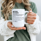 Model Dictionary Mug, Funny Pose Warrior Mug Gift, Personalized Runway Star Coffee Cup, Colorful Mugs (11oz, 15oz)