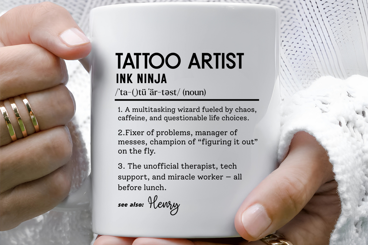 Custom Tattoo Artist Mug, Funny Ink Gift, Tattoo Definition Mug, Personalized Artist Mug, Colorful Mugs (11oz, 15oz)