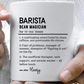 Funny Barista Mug, Bean Magician Gift, Coffee Shop Worker Mug, Espresso Lover Cup, Personalized Cafe Mug, Latte Artist Gift