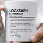 Personalized Locksmith Mug, Funny Dictionary Mug for Key Whisperers, Unique Gift for Locksmiths, Key Tech Mug, Colorful Mugs (11oz, 15oz)