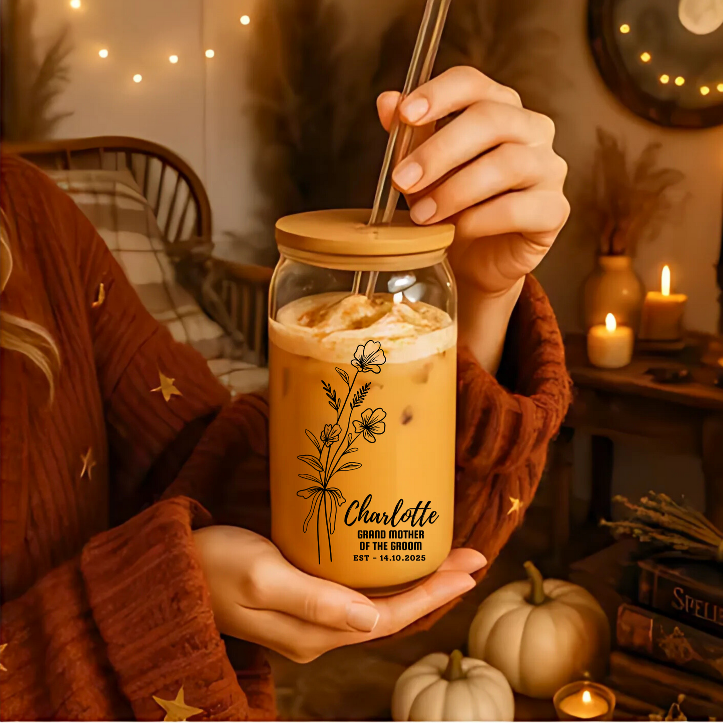 Grandmother of the Groom Sipper, Wedding Gift for Grandma, Personalized Sipper, Groom Grandmother Gift, Custom Bridal Party Gift, 16oz Cup
