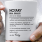 Custom Notary Mug, Funny Legal Gift, Notary Definition Mug, Personalized Office Coffee Cup, Colorful Mugs (11oz, 15oz), Law Office Mug