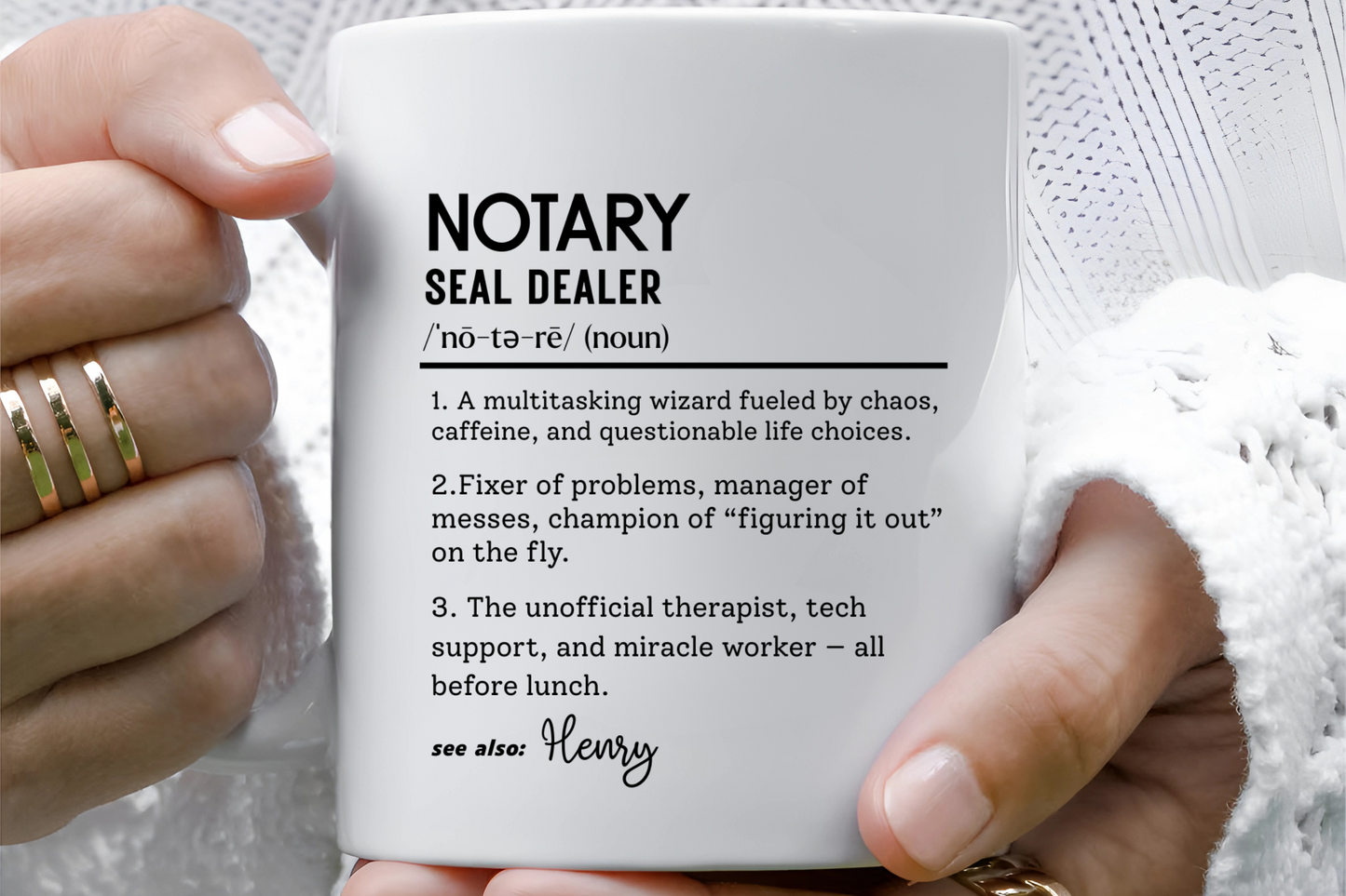 Custom Notary Mug, Funny Legal Gift, Notary Definition Mug, Personalized Office Coffee Cup, Colorful Mugs (11oz, 15oz), Law Office Mug