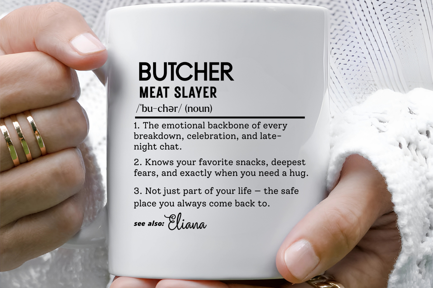 Custom Butcher Mug, Funny Dictionary Definition Gift, Meat Master Mug, Butcher Coffee Cup, Personalized Butcher Gift, Meat Cutter Mug
