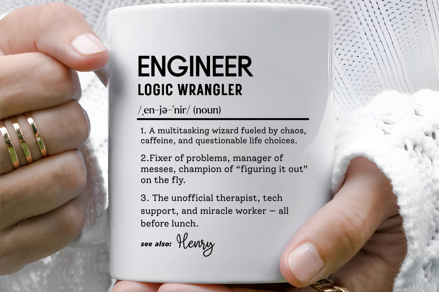 Custom Engineer Mug, Funny Engineering Definition Gift, STEM Coffee Cup, Personalized Tech Gift, Problem Solver Mug, Nerdy Office Cup