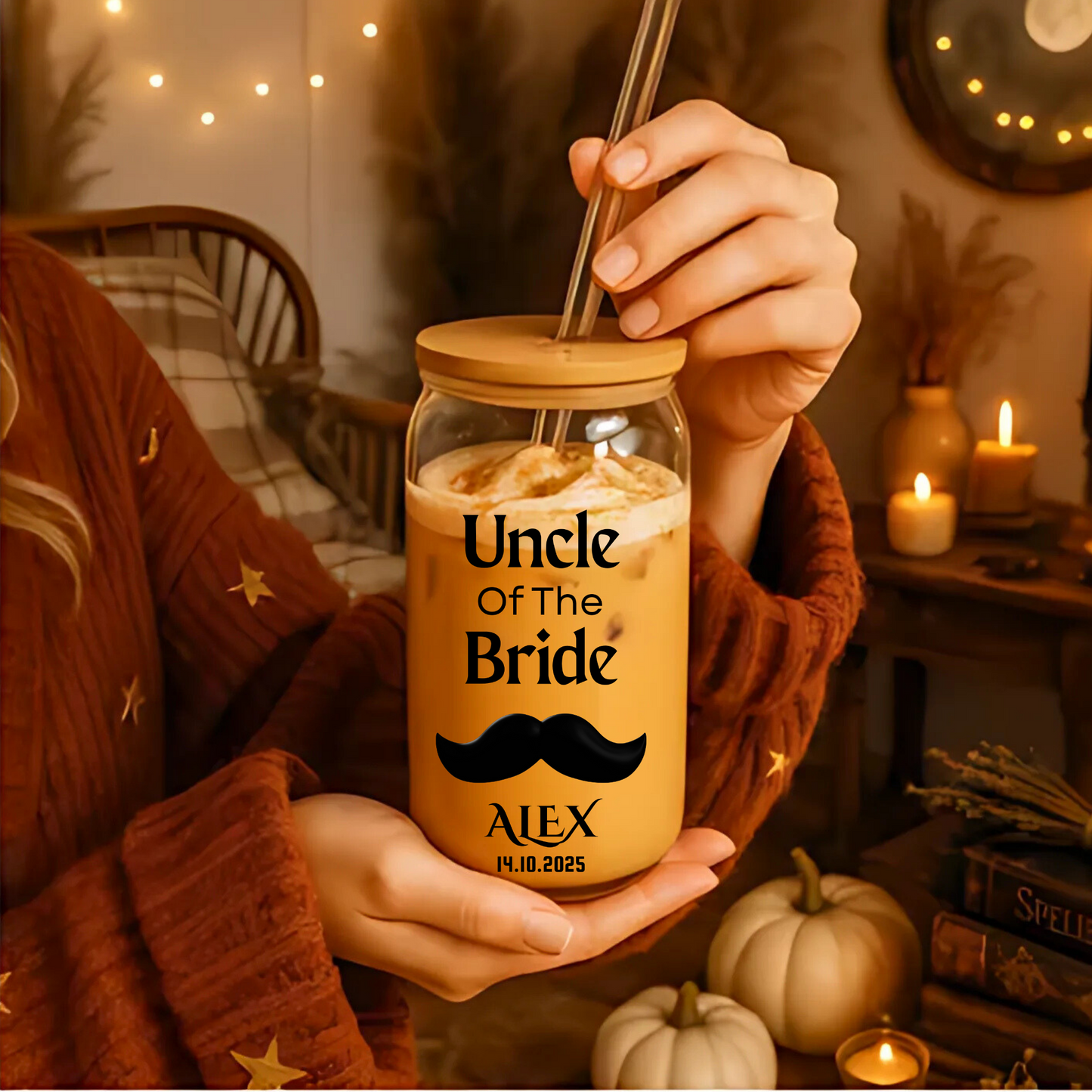 Uncle of the Bride Sipper, Personalized Wedding Sipper, Bride Uncle Gift, Custom Wedding Keepsake, Family Wedding Gift, 16oz Cup