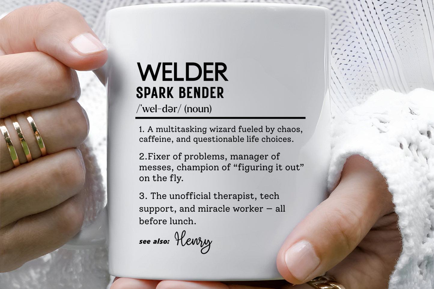 Custom Welder Mug, Spark Bender Dictionary Mug, Funny Welding Gift, Personalized Coffee Cup for Welders, Colorful Mugs 11oz 15oz