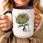 November Birth Flower Chrysanthemum Mug 11oz 15oz Personalized Floral Coffee Cup Birthday Gift for Her Ceramic Custom Name Mug