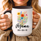 Mama Mug 11oz 15oz Custom Coffee Cup Gift for Mom New Mom Mothers Day Present from Kids Personalized Ceramic Mug for Her Daily Use