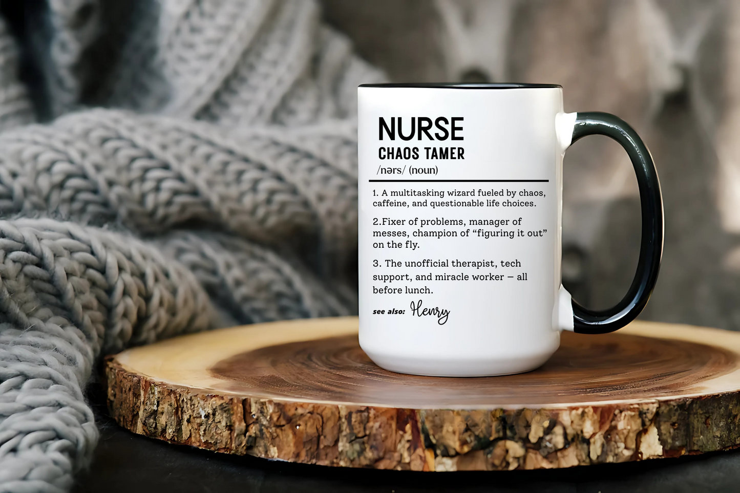Funny Nurse Mug, Custom Nurse Definition Gift, Personalized Coffee Cup for RN, ICU Nurse Gift, Nursing School Humor