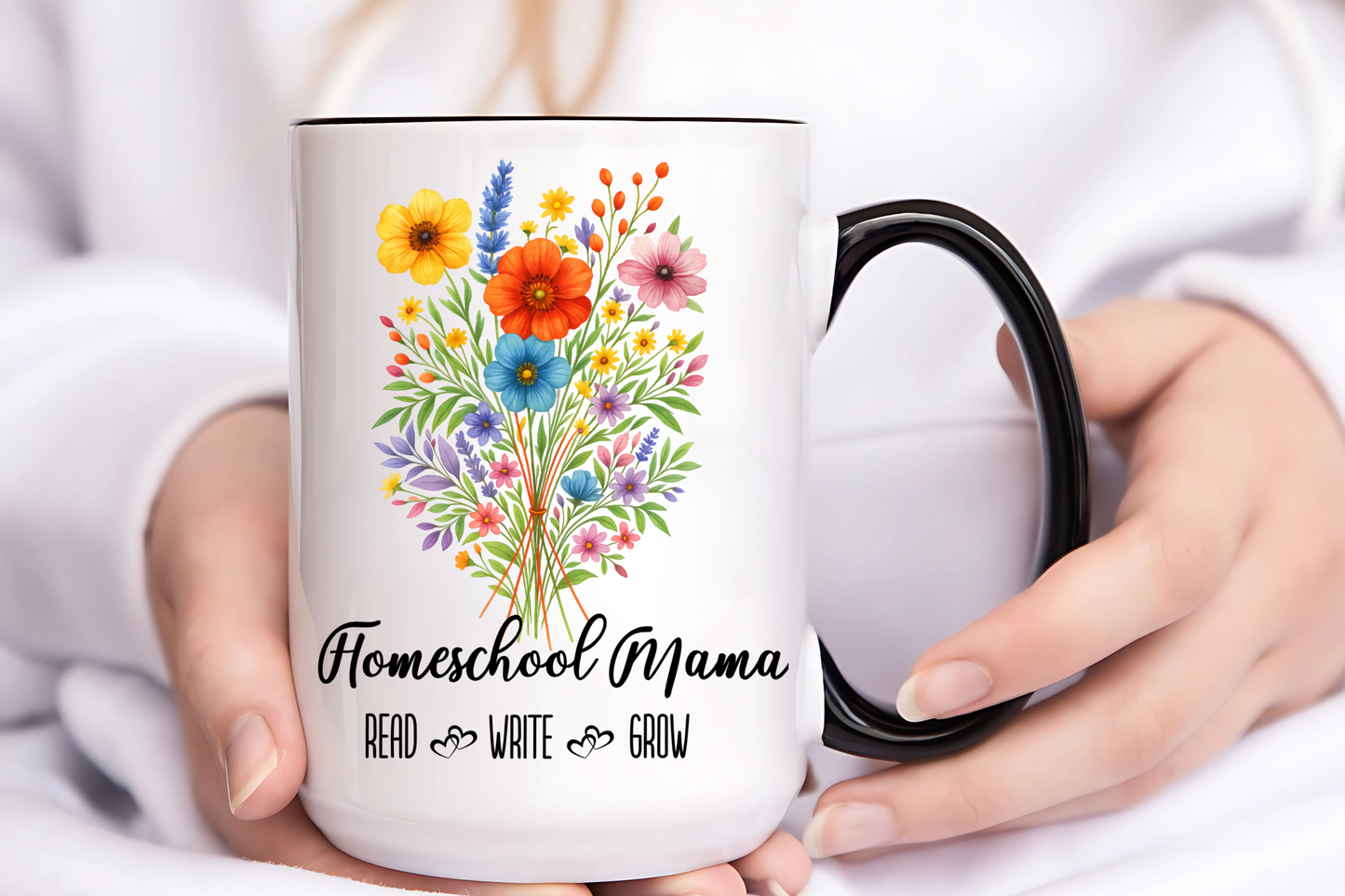 Homeschool Mama Mug 11oz 15oz Custom Coffee Cup Gift for Homeschool Moms Personalized Ceramic Mug for Teacher Mom or Educator