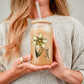 December Birth Flower Sipper, Narcissus Floral Glass, Personalized December Gift, Monthly Flower Sipper, Winter Birthday Cup, 16oz Glass