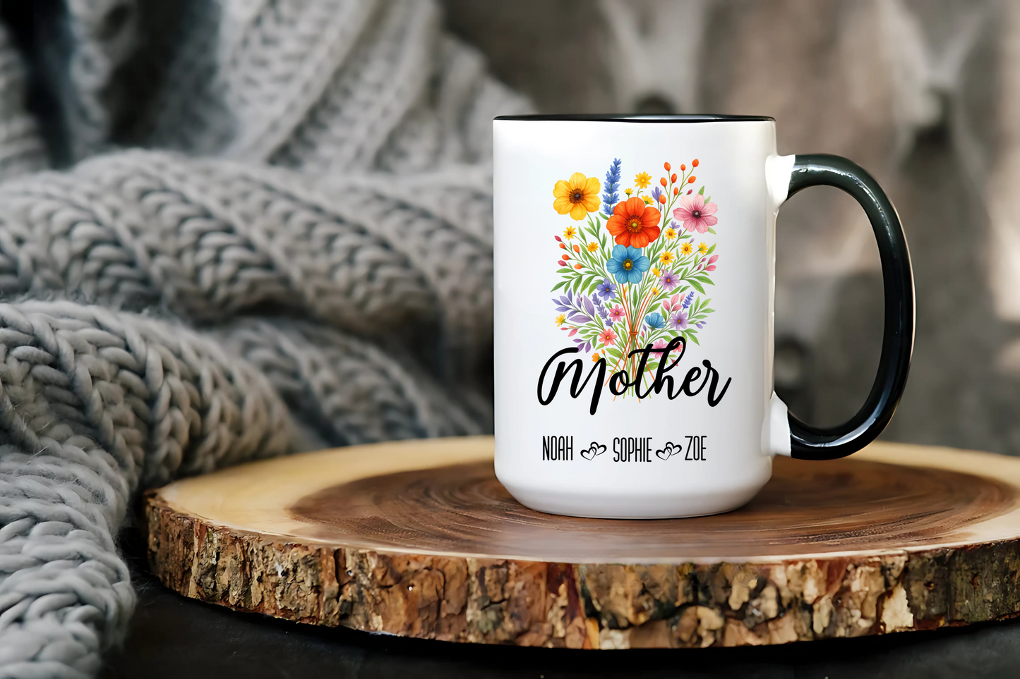 Mother Mug 11oz 15oz Custom Coffee Cup Gift for Mom Birthday Present or Mothers Day Personalized Ceramic Mug for Her Daily Use